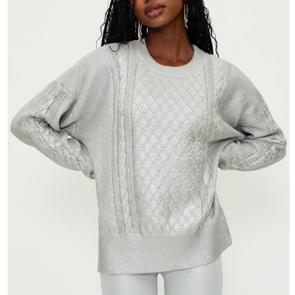 Beach Riot Women's Silver Sweater size S
